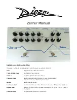 Preview for 1 page of Diezel Zerrer Manual