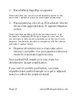 Preview for 12 page of Diffinity Genomics RapidTip User Handbook Manual