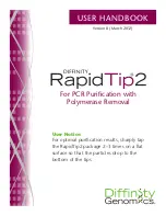 Предварительный просмотр 1 страницы Diffinity Genomics RapidTip2 User Handbook Manual