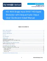 dig-MOD HD-1605 User Manual & Installation Manual preview