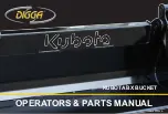 Digga 4 in 1 Kubota BX Bucket Operator'S & Parts Manual preview