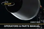 Preview for 1 page of Digga Cement Mixa Operator'S & Parts Manual