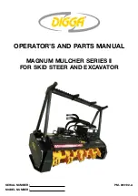 Digga Magnum II Series Operator And Parts Manual preview