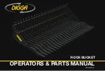 Digga ROCK BUCKET Operator'S & Parts Manual preview