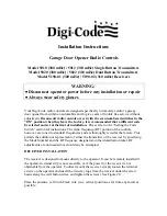 Digi-Code 5010 Installation Instructions preview