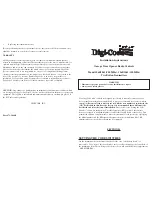 Preview for 1 page of Digi-Code 5060 Installation Instructions