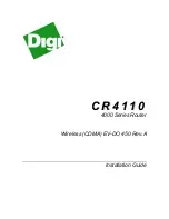 Preview for 1 page of Digi CR4110 Installation Manual