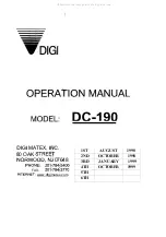 Предварительный просмотр 1 страницы Digi DC-190 ULTRA COUNT Operation Manual