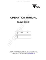 Digi DI-600 Operation Manual предпросмотр