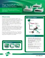 Предварительный просмотр 1 страницы Digi Digi TransPort WR Specifications