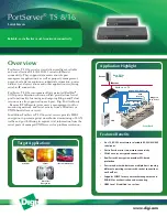 Preview for 1 page of Digi PortServer TS 16 Specifications