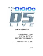 digico D5 Live Quick Start Manual предпросмотр