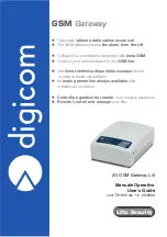 Предварительный просмотр 1 страницы Digicom 2G GSM Gateway Lift User Manual