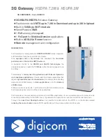 Preview for 1 page of Digicom 3G Gateway HSDPA 7.2M Specifications