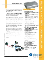 Preview for 1 page of Digicom ADSL2+ Router Specifications