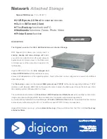 Preview for 1 page of Digicom GigaNet NAS Server BE4413 Specification Sheet