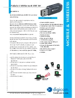 Digicom Palladio USB Bluetooth EDR 100 Specification Sheet preview