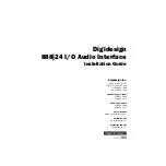 DigiDesign 888/24 I/O Installation Manual предпросмотр