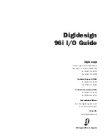DigiDesign 96i I/O Manual preview