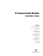 Предварительный просмотр 1 страницы DigiDesign D-Control Installation Manual