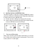 Предварительный просмотр 7 страницы DigiFrame 7" Digital Picture Frame User Manual