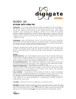 Preview for 1 page of digigate slider ROBO 24 Manual