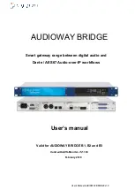 Digigram AUDIOWAY BRIDGE B1 User Manual preview