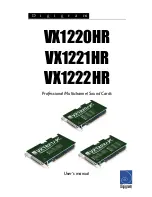 Preview for 1 page of Digigram VX1220HR User Manual