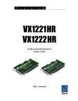 Preview for 1 page of Digigram VX1221HR User Manual