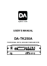 Preview for 1 page of Digihertz Audio DA-TK250A User Manual