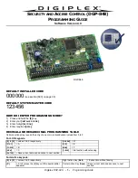 Digiplex DGP-848 Programming Manual preview