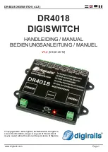 Preview for 1 page of digirails DIGISWITCH DR4018 Manual