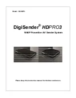 Предварительный просмотр 1 страницы DigiSender HDPRO3 DGHDP3 Instruction Manual