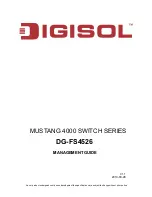 Digisol DG-FS4526 Management Manual предпросмотр