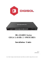 Preview for 1 page of Digisol DG-GS4200 Series Installation Manual