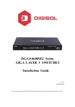 Preview for 1 page of Digisol DG-GS4600SE2 Series Installation Manual