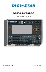 Digistar GT560 AUTOLOG Operator'S Manual preview