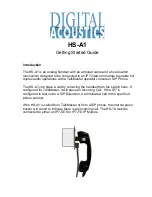 Preview for 1 page of Digital Acoustics HS-A1 Getting Started Manual