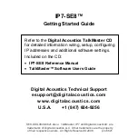 Предварительный просмотр 16 страницы Digital Acoustics IP7-SE8 Getting Started Manual