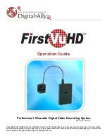 Preview for 1 page of Digital-Ally FirstVu HD Operation Manual