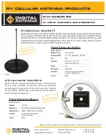 Digital Antenna 184-TR Specification Sheet предпросмотр