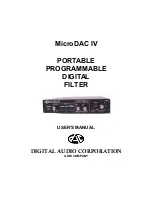 Предварительный просмотр 1 страницы Digital Audio Corporation MicroDAC IV User Manual