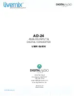 Preview for 1 page of Digital Audio Labs LIVEMIX AD-24 User Manual