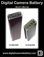 Предварительный просмотр 1 страницы Digital Camera Battery DCB80WB Owner'S Manual