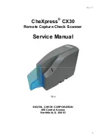 Preview for 1 page of Digital Check CheXpress CX30 Service Manual