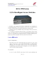 Preview for 1 page of Digital China Networks DCS-3950 Series User Manual