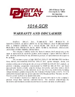 DIGITAL DELAY 1014-SCR Instructions Manual preview