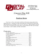 Preview for 2 page of DIGITAL DELAY 1020-SCR Instructions Manual