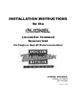 Digital Dynamics LIONEL TRAINmaster LCRU Installation Instructions Manual preview