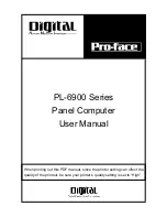 Preview for 1 page of Digital Electronics Corporation Pro-Face PL-6900 Series User Manual